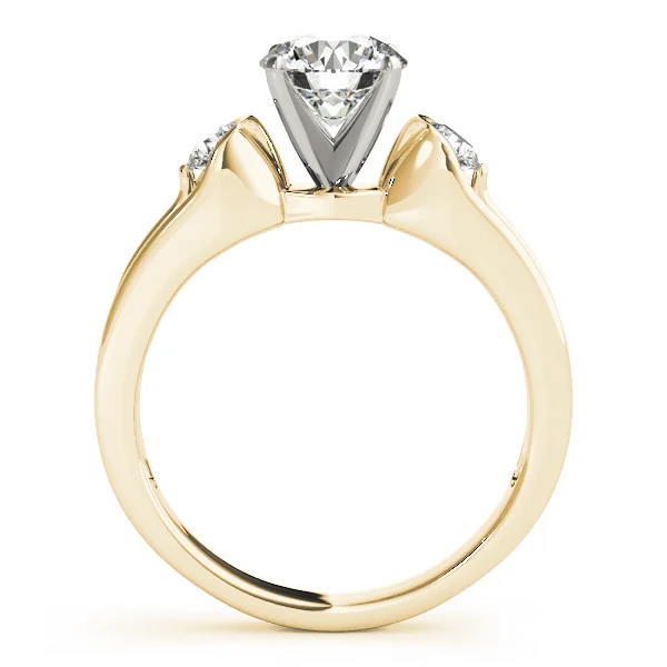 3-Stone Half Bezel Engagement Ring - Image 6
