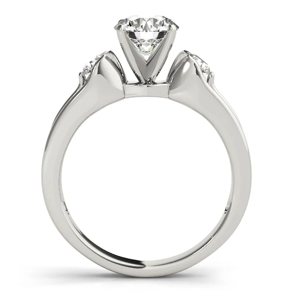 3-Stone Half Bezel Engagement Ring - Image 2