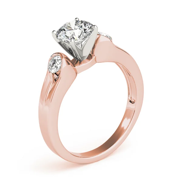 3-Stone Half Bezel Engagement Ring - Image 12