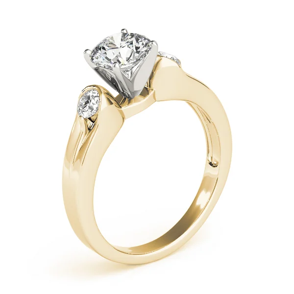 3-Stone Half Bezel Engagement Ring - Image 8