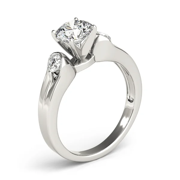 3-Stone Half Bezel Engagement Ring - Image 4