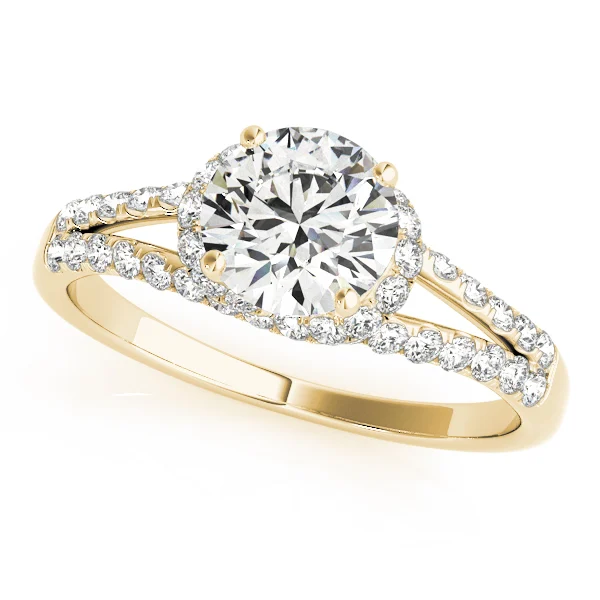 Multirow Split Shank Halo Engagement Rings - Image 5