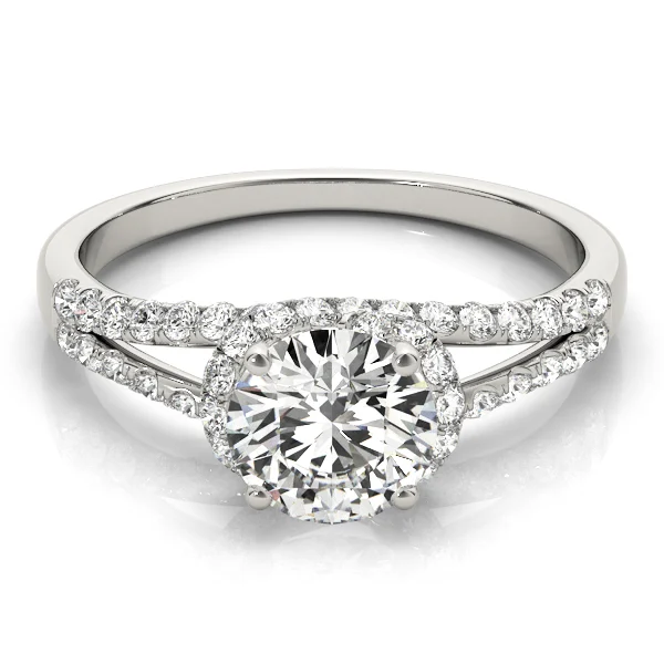 Multirow Split Shank Halo Engagement Rings - Image 3