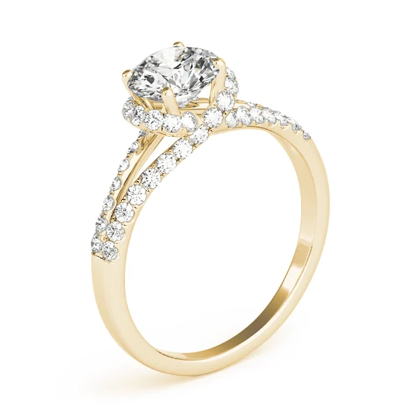 Multirow Split Shank Halo Engagement Rings - Image 8