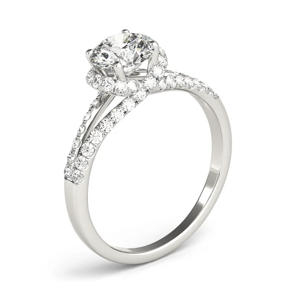 Multirow Split Shank Halo Engagement Rings - Image 4