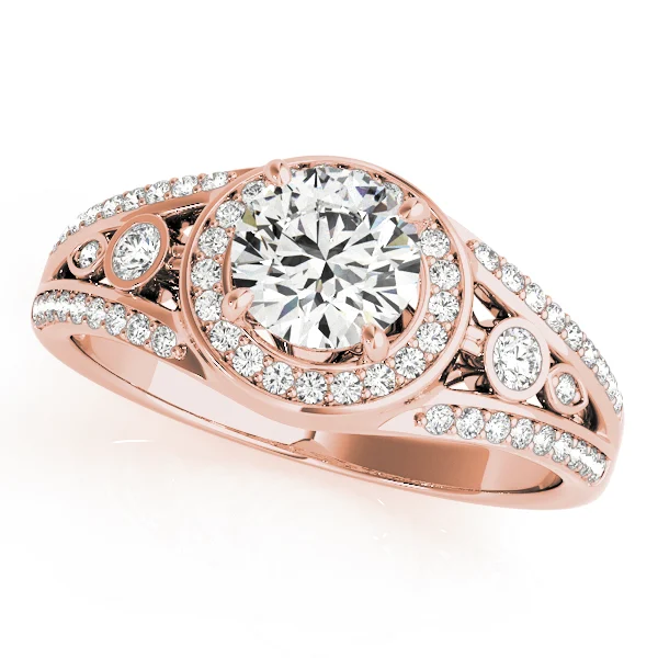 Vintage Inspired Halo Round Engagement Ring - Image 9