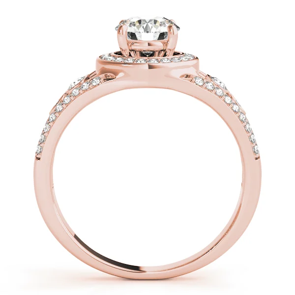 Vintage Inspired Halo Round Engagement Ring - Image 10