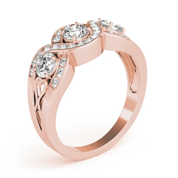 Infinity Twisted Channel Set Engagement Rings - Image 12