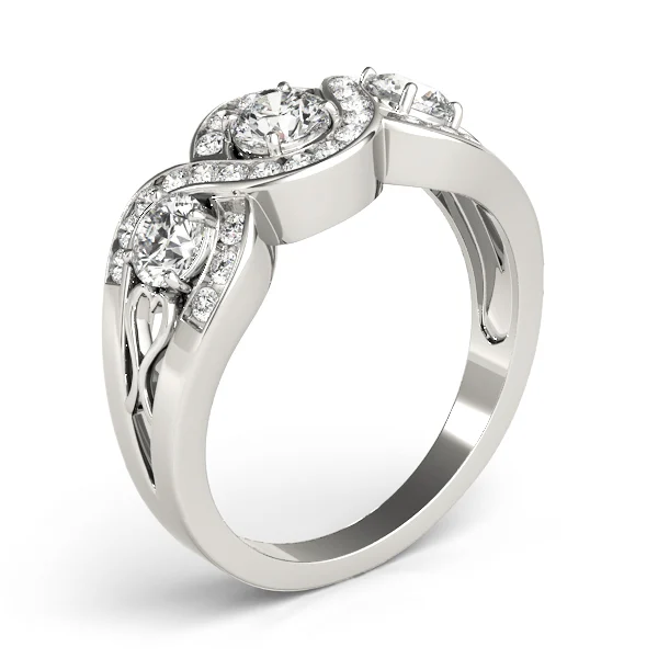 Infinity Twisted Channel Set Engagement Rings - Image 4