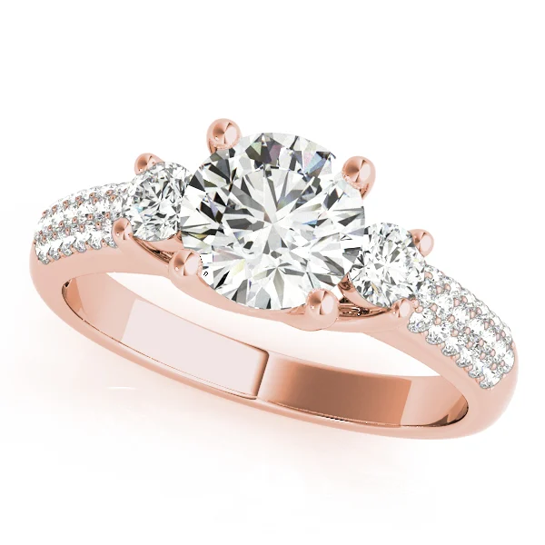 ENGAGEMENT RINGS 3 STONE ROUND - Image 9