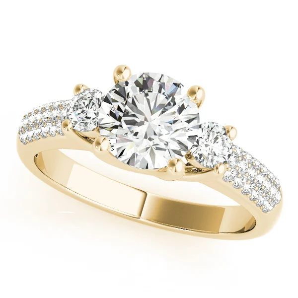 ENGAGEMENT RINGS 3 STONE ROUND - Image 5