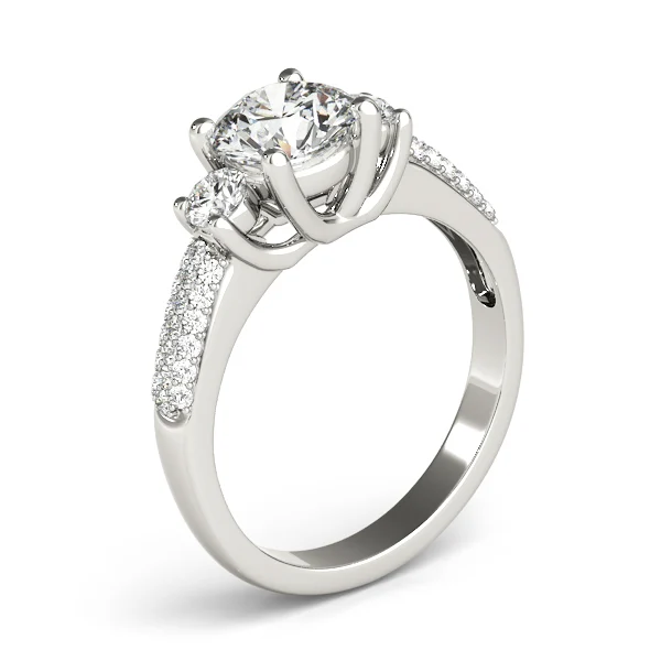ENGAGEMENT RINGS 3 STONE ROUND - Image 4