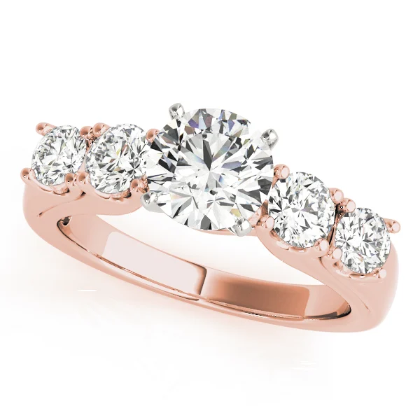5-Stone Single Row Prong Set Engagement Ring - Image 9