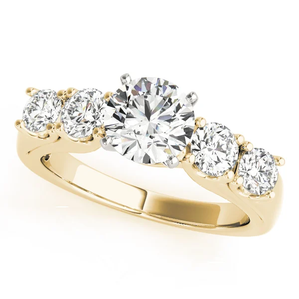 5-Stone Single Row Prong Set Engagement Ring - Image 5