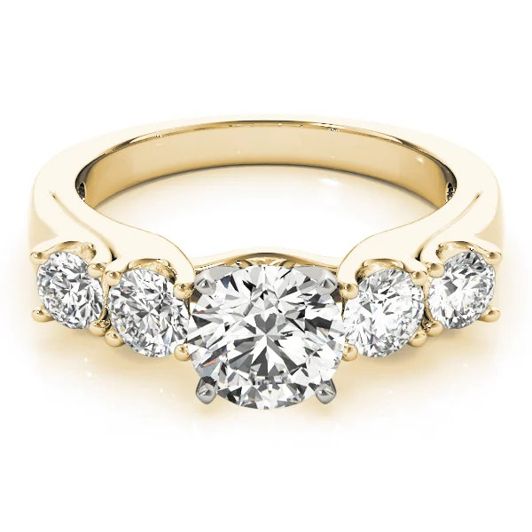 5-Stone Single Row Prong Set Engagement Ring - Image 7