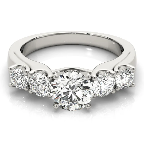 5-Stone Single Row Prong Set Engagement Ring - Image 3