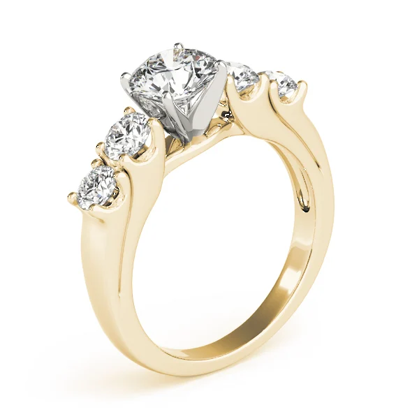 5-Stone Single Row Prong Set Engagement Ring - Image 8