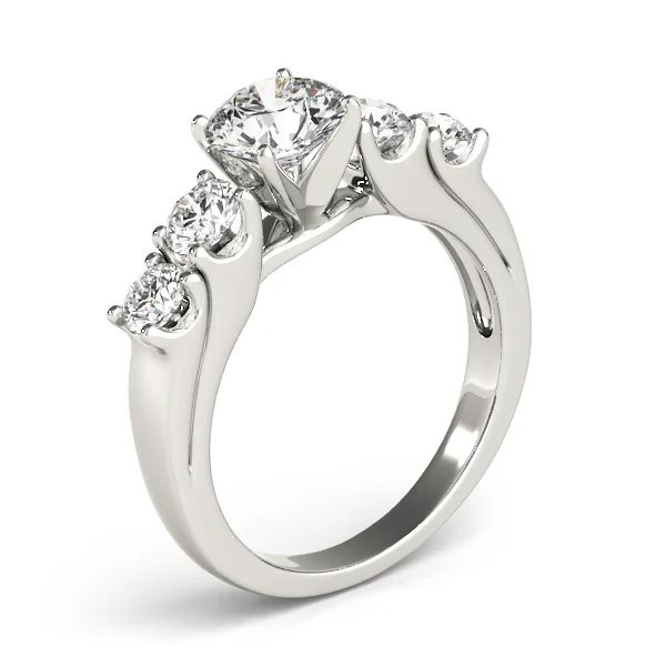 5-Stone Single Row Prong Set Engagement Ring - Image 4