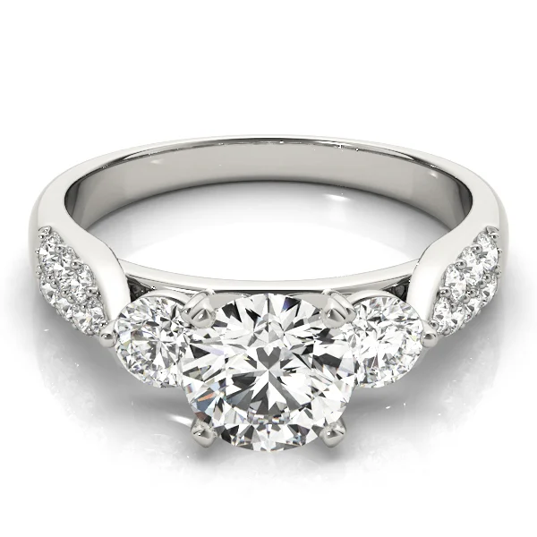 ENGAGEMENT RINGS 3 STONE ROUND - Image 3