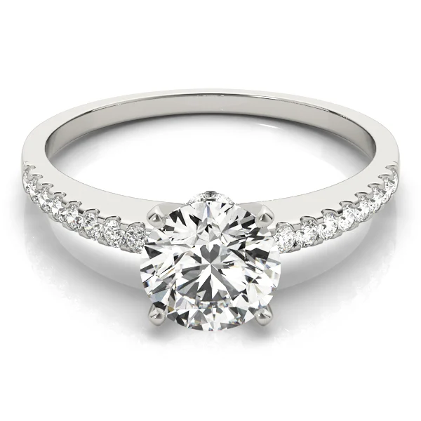 Single Row Prong Set Engagement Ring - Image 3