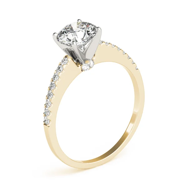 Single Row Prong Set Engagement Ring - Image 8