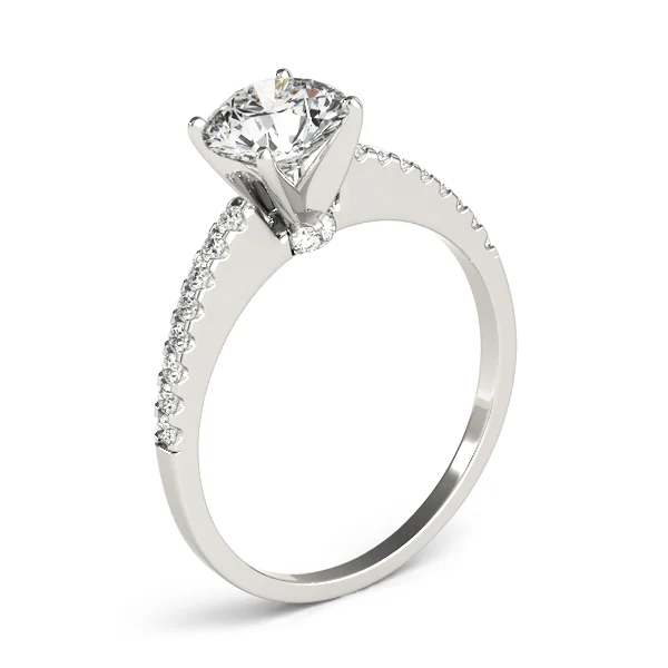 Single Row Prong Set Engagement Ring - Image 4
