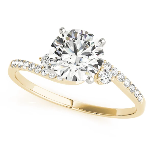 Bypass Single Row Engagement Ring - Image 5