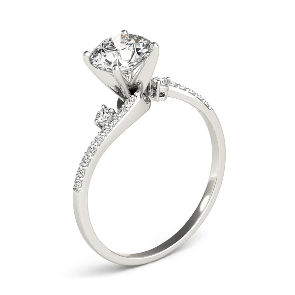 Bypass Single Row Engagement Ring - Image 4