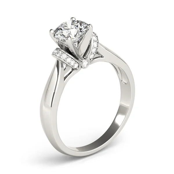 Accented Solitaire Engagement Ring - Image 4
