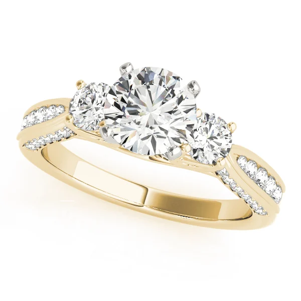 3-Stone Single Row Engagement Ring - Image 5