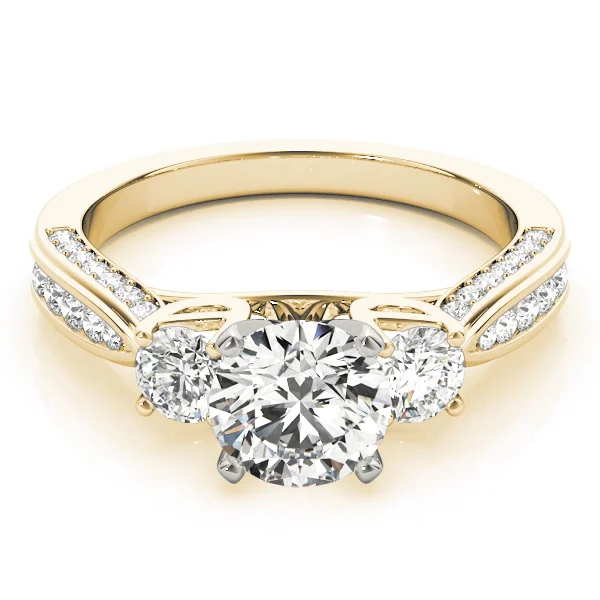 3-Stone Single Row Engagement Ring - Image 7