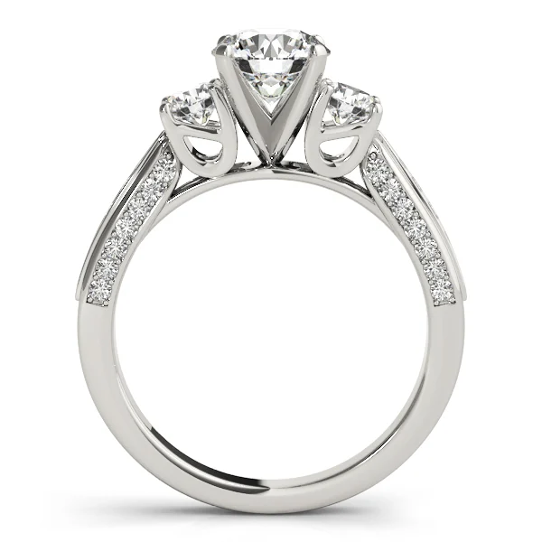 3-Stone Single Row Engagement Ring - Image 2
