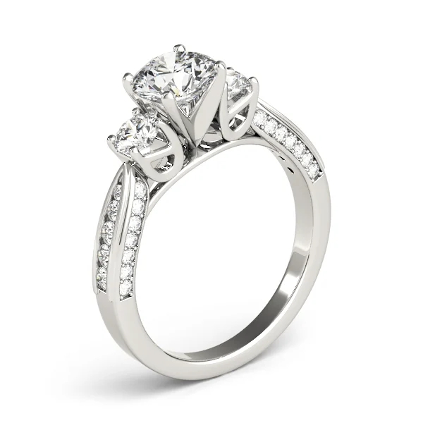 3-Stone Single Row Engagement Ring - Image 4