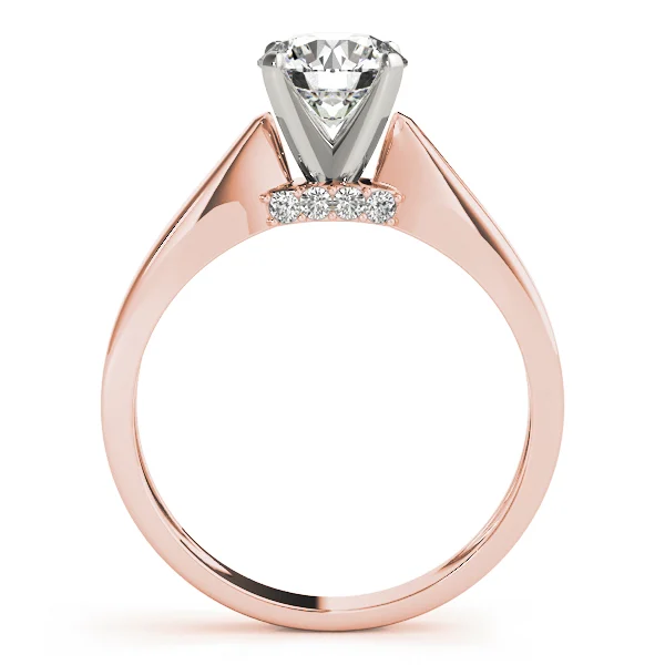 Solitaire Hidden Halo Engagement Ring - Image 6