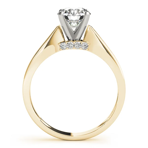 Solitaire Hidden Halo Engagement Ring - Image 4