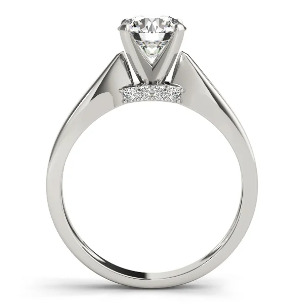 Solitaire Hidden Halo Engagement Ring - Image 2