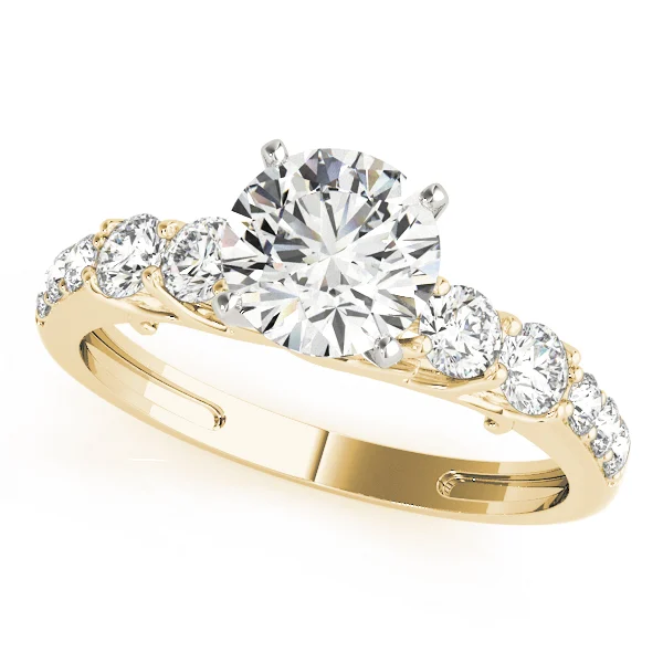 Single Row Prong Engagement Ring - Image 5