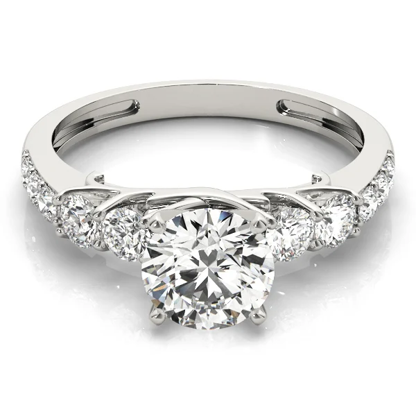 Single Row Prong Engagement Ring - Image 3