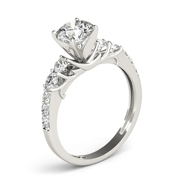 Single Row Prong Engagement Ring - Image 4