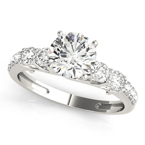 Single Row Prong Engagement Ring