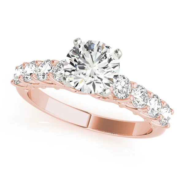 Single Row Shared Prong Engagement Ring - Image 9