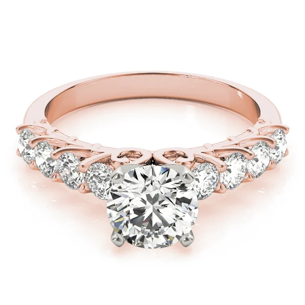 Single Row Shared Prong Engagement Ring - Image 11