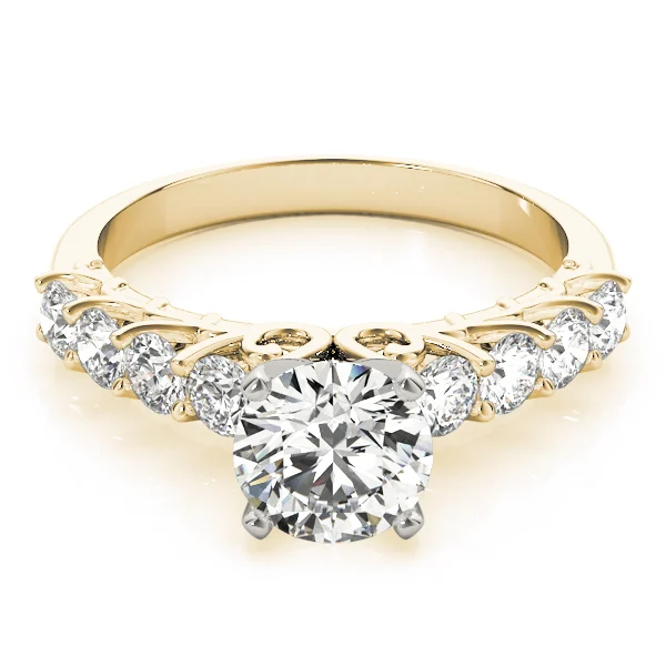 Single Row Shared Prong Engagement Ring - Image 7