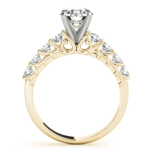 Single Row Shared Prong Engagement Ring - Image 6
