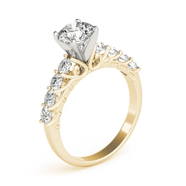 Single Row Shared Prong Engagement Ring - Image 8