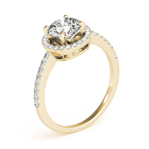 Accented Halo Engagement Ring - Image 8