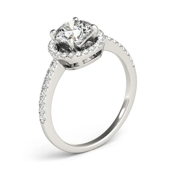 Accented Halo Engagement Ring - Image 4