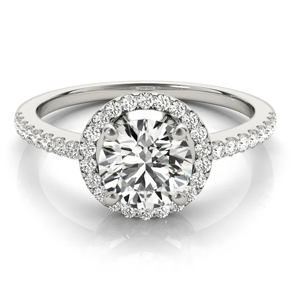 Accented Halo Engagement Ring - Image 3