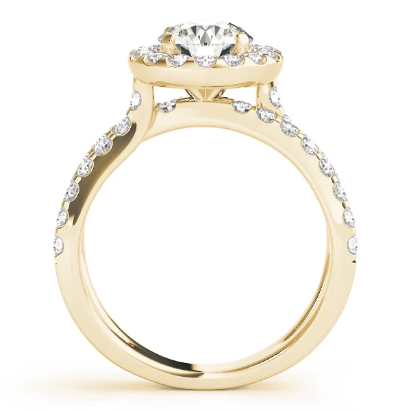 Split Shank Halo Round Engagement Ring - Image 6