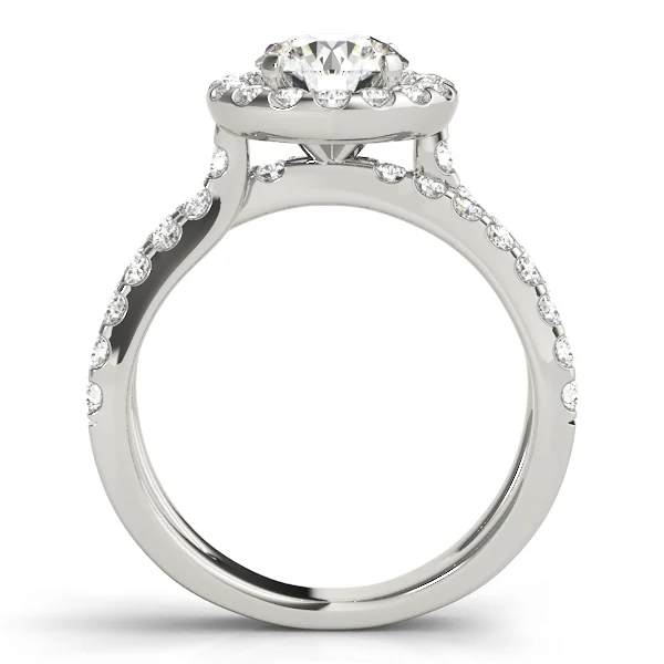 Split Shank Halo Round Engagement Ring - Image 2